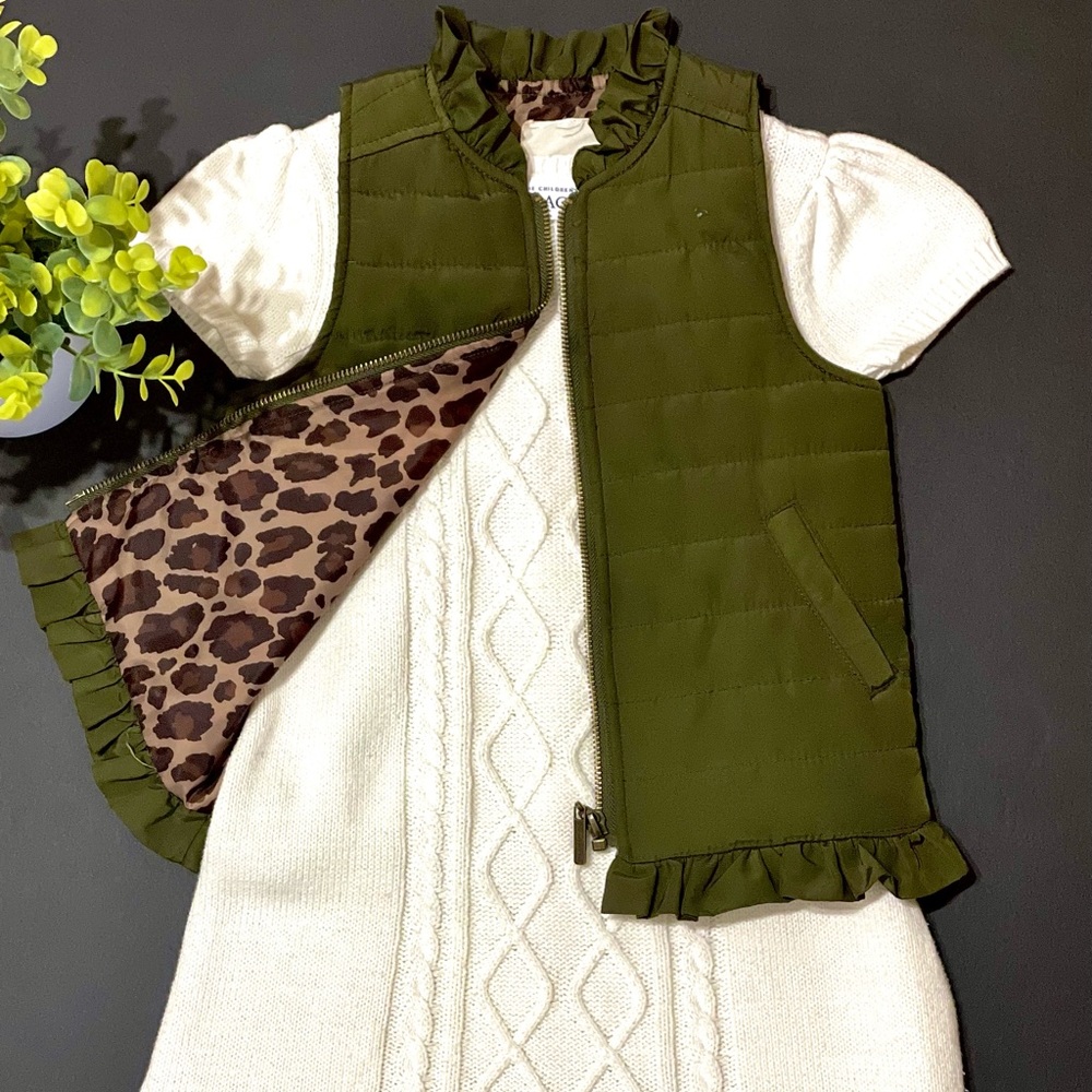 Sweater dress with vest